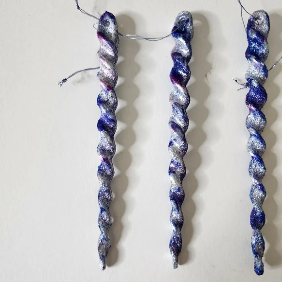 5 HANDCRAFTED Upcycled Swirly Unicorn Icecicle Ornaments HANDPAINTED Holiday - Picture 11 of 17